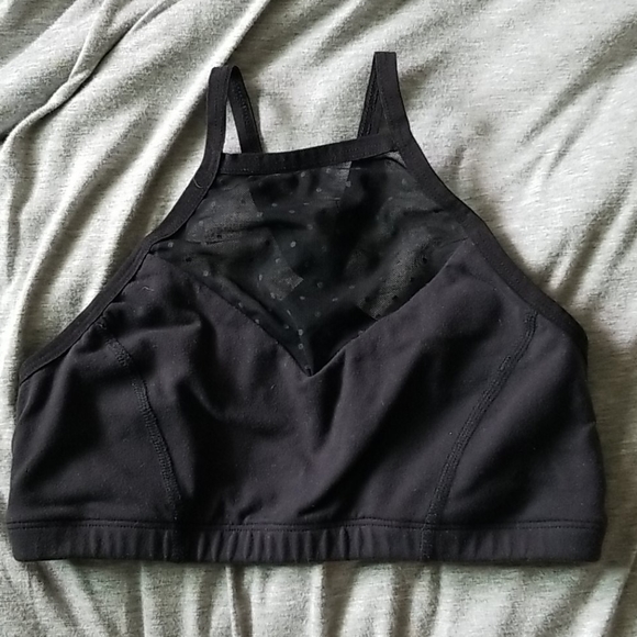 BEYOND YOGA Black Mesh Sports Bra XS S - Picture 1 of 2
